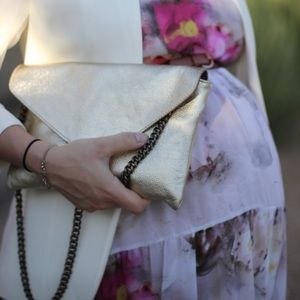 J.Crew Gold Envelope Clutch